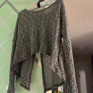 Crop top knit sweater